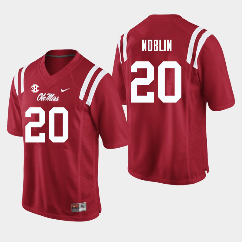Ole Miss Rebels #20 Blake Noblin College Football Jerseys Sale-Red
